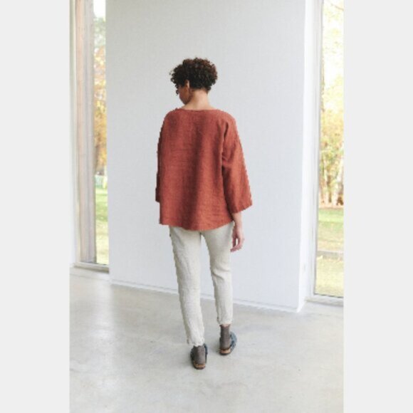 Linenfox Pine Green Harper Linen Tunic *Oversized* S - Picture 4 of 8